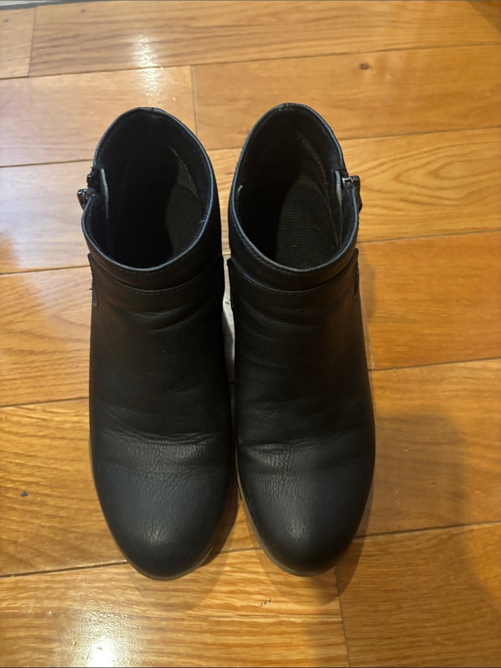 Dr. Scholl's Black Women's Ankle Booties with Side Buckle